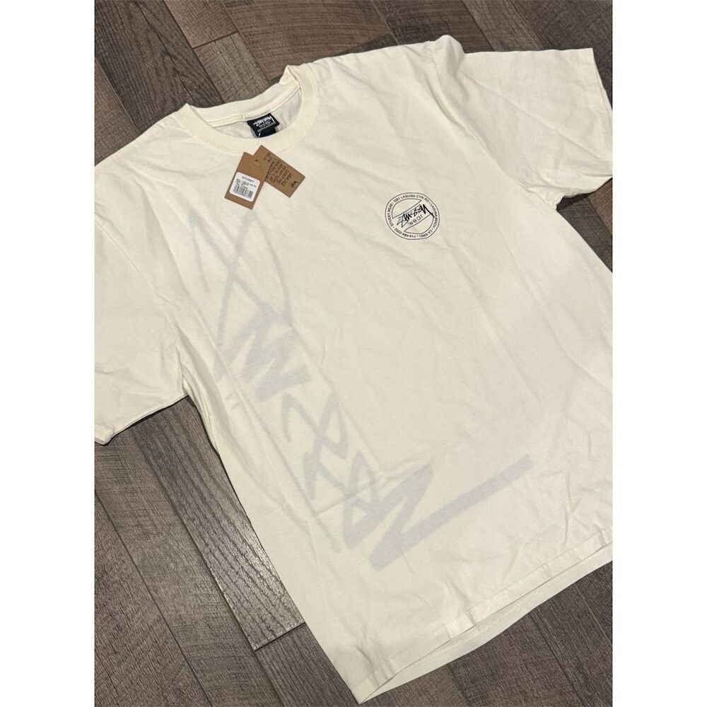 Stussy Men's Beige Pigment Dyed Tee Size XLStreetwear Casual